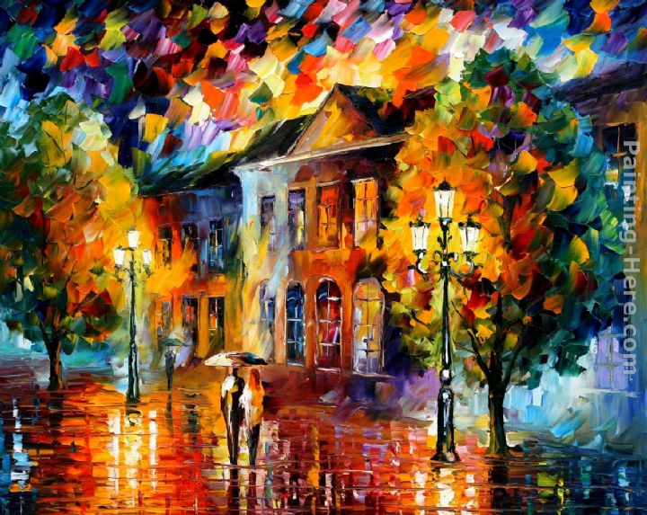 Rain painting - Leonid Afremov Rain art painting